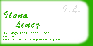 ilona lencz business card